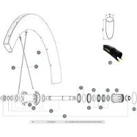 Mavic Comete Pro Carbon Sl T Hintere Linke Speichen 10 Einheiten