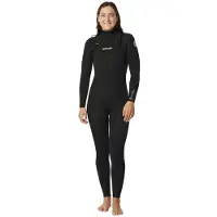 Rip Curl D/patrol 4/3 Mm Perf Long Sleeve Chest Zip Neoprene Suit Schwarz 10