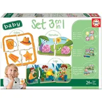 Educa Lernspielzeug Baby Set 3 in 1 - Kleinkind Puzzle Spiel