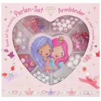 Depesche Princess Mimi Beads Set For Bracelets, Pink, Rot, Weiß, Perlenmischung, 110 Stück(e)