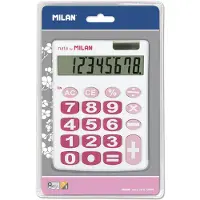 Milan Calculator Milan Calculator 8 positions large white and pink keys - WIKR-928291