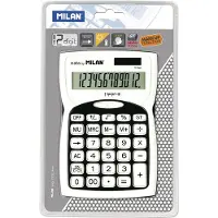Milan Taschenrechner Weiss Schwarz 15,2 x 10 x 3,7 cm
