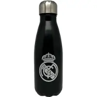 Real Madrid Edelstahl Trinkflasche 550ml Schwarz