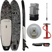 Jbay Zone Black Edition Fra 10´6´´ Inflatable Paddle Surf Set Schwarz 320 cm / 81 cm