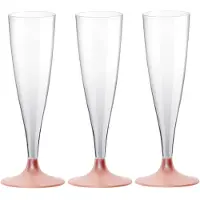SANTEX 10 Sekt-Gläser Plastik matt rosegold - umweltverträglich und wiederverwendbar