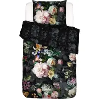 Essenza Fleur Festive Blooming Black Bettwäsche 1p set 155x220+1 Kissenbezug