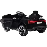 Vrooomy Audi e-Tron GT Kinder Elektroauto 12V (1–4 Jahre) – Offiziell Lizenziert, mit Fernbedienung, Bluetooth, 2 Motoren & LED – Kinder Elektrofahrzeug Schwarz
