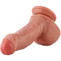 Hismith Premium Realistischer Dildo KlicLok und Saugnapf 17 CM Beige