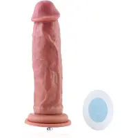Hismith Premium Dildo Vibrating inklusive Fernbedienung 23 CM KlicLok Beige