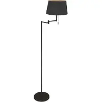 Mexlite Stehleuchte Bella 1-flammig Schwarz Matt 45x45cm