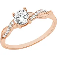 s.Oliver Ring für Damen, Sterling Silber 925, Zirkonia (synth.) s.Oliver Weiß