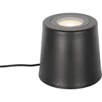 QAZQA Moderner Gartenstrahler Schwarz Rund IP65 AR111 Lennard