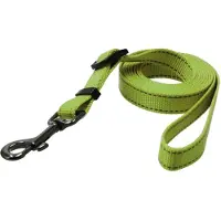 Dogman Iris Verstellbare Nylon Hundeleine Grün Groß 20mm 120-200cm