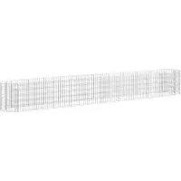 vidaXL Gabionen-Hochbeet Verzinktes Eisen 400x50x50 cm