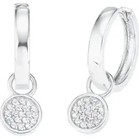 Amor Creolen für Damen, Sterling Silber 925, Zirkonia (synth.) amor Silber