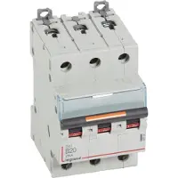 Legrand 409730 DX3 Leitungsschutzschalter B-Charakteristik, 20A, 3-polig, 25kA, 400VAC, 3TE