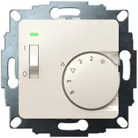 Eberle Controls 191811223402 UP-Raumregler, RAL1013 glänzend 50x50, 5-30C, AC 24V, 1Öffner 10 A bei DC 24 V 100 W, Tem.absenkung ca.4K, Schalter Ein/Aus