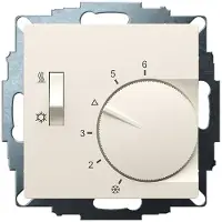 Eberle Controls 191870554002 UP-Raumregler, RAL1013 matt 55x55, 5-30C, AC 230V, 1Wechsler, 10A/5A, Schalter Heizen/Kühlen UTE 1770-RAL1013-M-55
