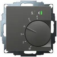 Eberle Controls 547895524302 UP-Raumregler, Anthrazit 55x55, 5-30C, AC 24V, Triac-Ausgang, Schaltbar 5 Stellantriebe a 3W, Change-Over-Eingang, TA 3,5K, LED