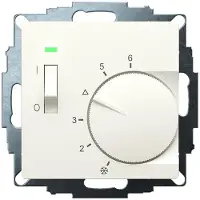 Eberle Controls 191811554002 UP-Raumregler, RAL1013 matt 55x55, 5-30C, AC 230V, 1Öffner, 10 A, Temperaturabsenkung ca.4K, Schalter Ein/Aus, Anzeige Regler