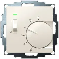 Eberle Controls 191811224402 UP-Raumregler, RAL1013 glänzend 55x55, 5-30C, AC 24V, 1Öffner 10 A bei DC 24 V 100 W, Tem.absenkung ca.4K, Schalter Ein/Aus