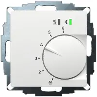 Eberle Controls 547895524202 UP-Raumregler, RAL9016 matt 55x55, 5-30C, AC 24V, Triac-Ausgang, Schaltbar 5 Stellantriebe a 3W, Change-Over-Eingang, TA 3,5K