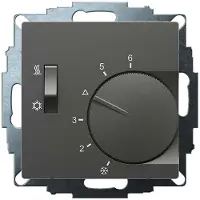 Eberle Controls 191870554302 UP-Raumregler, Anthrazit 55x55, 5-30C, AC 230V, 1Wechsler, 10A/5A, Schalter Heizen/Kühlen UTE 1770-Anthrazit-55