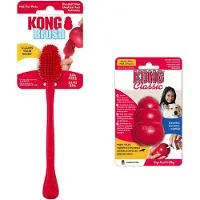Kong Sparset: Classic + Reinigungsbürste - Classic S (7 cm)+ Reinigungsbürste S-XXL