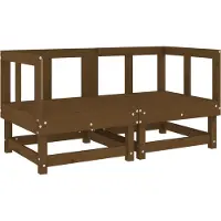 vidaXL Garten-Ecksofas 2 Stk Honigbraun Massivholz Kiefer 825397