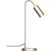 By Rydens Curve Tischleuchte, gold matt, Metall, GU10, Höhe 51 cm - , Curve, Gold / Messing, für Wohnzimmer, Metall, Modern