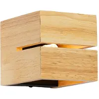 QAZQA Ländliche Wandleuchte aus Eichenholz 9,7 cm – Transfer Groove