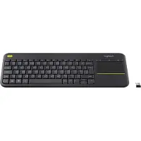 Logitech K400 Plus, Volle Größe (100%), Kabellos, RF Wireless, AZERTY, Schwarz
