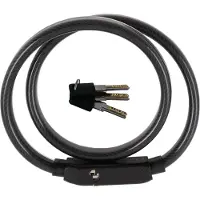 Stanley Reflective Key Cable Bike Lock 120cm, Kabelschloss, Schwarz, Acrylnitril-Butadien-Styrol (ABS), Vinyl, Stahl, Stahl