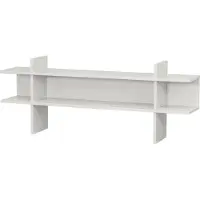 Woood Beistelltisch "Jana aus FSC-Kiefernholz, schutzlackiert 180x35x70 cm", weiß (nebel), B:180cm H:70cm T:35cm, Tische, Beistelltisch, Tragkraft 15 kg, drei offene Fächer, Framestärke 2,4 cm