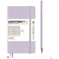Leuchtturm Notizbuch Pocket (A6) Hardcover 187 nummerierte Seiten Lilac Liniert /