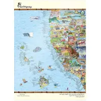 Awesome Maps West Coast Map Poster Mehrfarbig