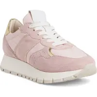 Tamaris Damen Sneaker aus Leder rosa mit Schnürung, flacher Absatz, Größe 36