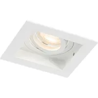 QAZQA - Modern Moderner Einbaustrahler weiß verstellbar - Carree I Wohnzimmer I Schlafzimmer - Aluminium Quadratisch - LED geeignet GU10