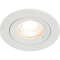 QAZQA - Modern Moderner Außen Einbaustrahler weiß rund IP44 - Xena Round I Außenbeleuchtung I Wohnzimmer I Schlafzimmer - Aluminium Rund - LED geeignet GU10