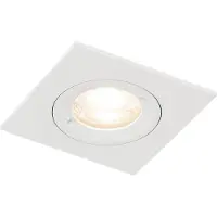 QAZQA - Modern Moderner Außen Einbaustrahler weiß quadratisch IP44 - Xena I Außenbeleuchtung I Wohnzimmer I Schlafzimmer - Aluminium Quadratisch - LED geeignet GU10