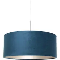 Steinhauer Pendelleuchte Sparkled Light 1-flammig Stahl gebürstet / blau 50x50cm