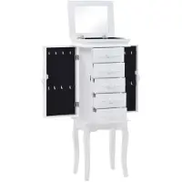 vidaXL Schmuckschrank Weiß