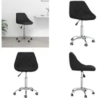 vidaXL Bürostuhl Drehbar Schwarz Kunstleder - Bürostuhl - Bürostühle - Stuhl - Stühle