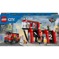 LEGO City 60414 Feuerwehrstation mit Drehleiterfahrzeug