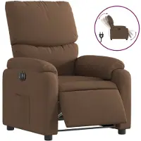 vidaXL Relaxsessel Elektrisch Braun Stoff