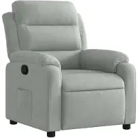 vidaXL Relaxsessel Hellgrau Samt