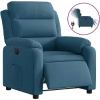 vidaXL Relaxsessel Elektrisch Blau Samt