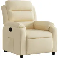 vidaXL Relaxsessel Creme Stoff