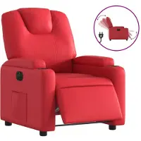 vidaXL Relaxsessel Elektrisch Rot Kunstleder