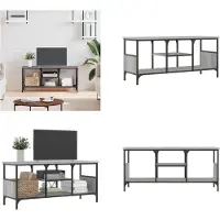 vidaXL TV Schrank Grau Sonoma 100x35x45 cm Holzwerkstoff & Eisen - TV-Schrank - TV-Schränke - TV-Ständer - TV-Möbel